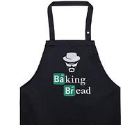 EXPRESS-STICKEREI Delantal cocina hombres con bordado Baking Bread Ajustable y divertido, para fans de Breaking Bad. Regalo de cumpleaños para amantes de la parrilla