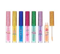 Expressions 7pc Girls Rule The Galaxy Lip Gloss Collection For Girls Teens & Women Flavored Lip Gloss Glitter Lip Kit Party Favors