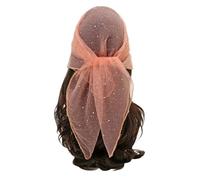 Expressiotn - Bufanda para la cabeza con purpurina para mujer, elegante banda para el pelo, bufanda de 31.5 pulgadas, moda para el cabello (rosa, talla única)