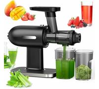 Exprimidor automático de masticación, exprimidor eléctrico de prensa en frío con filtro de acero inoxidable para frutas y verduras enteras, ideal para zanahorias y limones