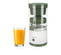 **Exprimidor Automático Inalámbrico - Recargable por USB-C, Portátil y Compacto, Exprime hasta 12 Naranjas Automáticamente, con Tapa y Tapón Antigoteo** (verde)