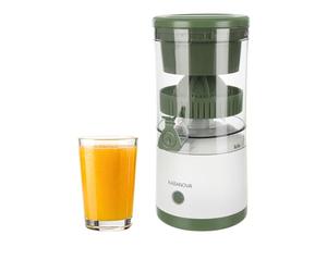 **Exprimidor Automático Inalámbrico - Recargable por USB-C, Portátil y Compacto, Exprime hasta 12 Naranjas Automáticamente, con Tapa y Tapón Antigoteo** (verde)