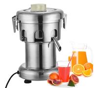 Exprimidor comercial, exprimidor eléctrico de acero inoxidable de 370 W for frutas y verduras, extractor de frutas centrífugo de alta resistencia, jugo y residuos separados de bajo ruido
