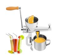Exprimidor de acero inoxidable Exprimidor Exprimidor | Con manivela de mano y cepillo de limpieza adecuado para frutas uvas tomates caña de azúcar limones bayas