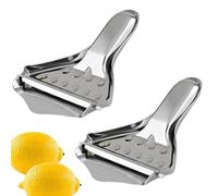 Exprimidor De Cítricos - 2 Unidades Acero | Cortador De Limones | Prensa Manual De Frutas Para Repostería Coctelería Y Aliños