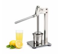 Exprimidor De Cítricos Con Prensa Manual No Eléctrica, Acero Inoxidable | Con Base De Ventosa, Taza Desmontable For Uso Doméstico Y En Cafeterías Pequeñas
