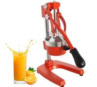 Exprimidor de cítricos de hierro fundido, exprimidor profesional de jugo de naranja con acero inoxidable, base antideslizante, metal resistente, ahorra mano de obra y fácil de limpiar