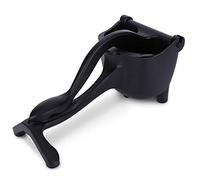 Exprimidor de cítricos manual de aleación de aluminio, exprimidor de frutas de uso intensivo para la cocina del hogar, exprimidor de limones y naranjas con mango de palanca y (Negra)