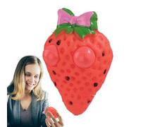 Exprimidor de fresas, juguete para exprimir la fresa que hace que los ojos salpiquen | Exprimidor de bolas antiestrés de frutas, regalo de cumpleaños, relleno de bolsas