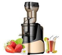 Exprimidor de frutas de masticación lenta de 150 W y 1000 ml, prensado en frío automático de gran capacidad con función inversa para frutas enteras, fácil de limpiar.