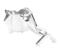 Exprimidor de frutas mini manual, exprimidor de limones y prensa de cítricos, exprimidor portátil de aleación de aluminio con mango ergonómico y boquilla en forma de V para uso en (Plata)