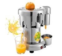 Exprimidor de frutas y verduras de acero inoxidable, extractor de jugos comercial de alta resistencia, exprimidor eléctrico de cítricos, tolva de alimentación grande de 2 l