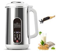 Exprimidor de leche de frutos secos de acero inoxidable con cortador de 12 cuchillas, capacidad de 1,2 l, temporizador de 24 h, función de mantenimiento del calor y pantalla LED para leche c