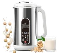 Exprimidor de leche de soja de 1,2 l, con cortador de 12 cuchillas, temporizador de 24 h, función de mantenimiento del calor, inicio diferido y limpieza automática, para leches vegetales de