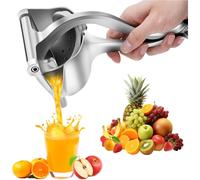 Exprimidor de limón de acero inoxidable de primera calidad | Exprimidor manual sin esfuerzo, recipiente con filtro extragrande