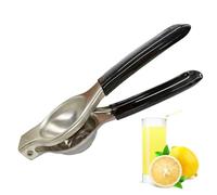 Exprimidor de limón, Exprimidor Manual, Acero Inoxidable, Tamaño universal, Anticorrosivo, Per fecto para todos los cítricos, Negro