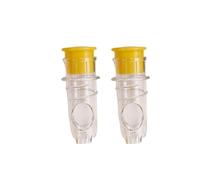 Exprimidor de limón, exprimidor manual de limones con tapa de rosca, pequeño, 9 x 19 x 4 cm, exprimidor de vidrio de plástico, tornillo adecuado para exteriores, cocina y salsas sin tensión adicional