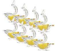 Exprimidor de limón manual acrílico con clip, 8 unidades, práctico y transparente, para el hogar.