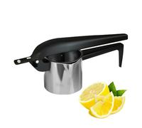 Exprimidor de limones - 28 x 15,5 cm de acero inoxidable de alimenticio, exprimidor manual manual de lima y pomelo, herramienta ergonómica de barra de cocina para fruta de la pasión, extracción