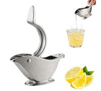 Exprimidor de limones con boquilla, exprimidor manual de acero inoxidable, exprimidor de limón, exprimidor de limones, limas y pomelo, exprimidor de cítricos, exprimidor de naranjas, exprimidor de