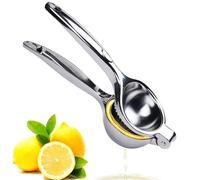 Exprimidor de limones de acero inoxidable y exprimidor de limas de 8 cm, prensa manual profesional para cítricos, exprimidor resistente a la corrosión para bar, cocina y restaurante, duradero e