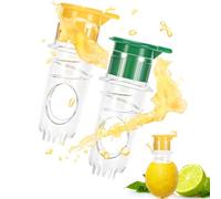 Exprimidor de Limones Manual Kit, 2 Piezas Exprimidor manual de limones, Lemon Squeezer, Portátil exprimidor Limon Manual, para Zumo Limón, Mandarina Naranja(amarillo y verde)
