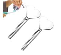 Exprimidor de llaves de pasta de dientes - 2 rodillos de tubo exprimidor de pasta de dientes - Llave de exprimidor de tubo de metal, escurridor de enrollador de metal de acero inoxidable, rodillo prot