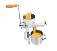 Exprimidor de manivela, exprimidor de verduras de acero inoxidable, completo con cepillo de limpieza y manivela para exprimidor mecánico, para cítricos, uvas, naranjas y bayas