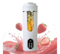 Exprimidor de pantalla digital, pantalla LED inteligente, botella de jugo fresco de 4 modos de 12 cuchillas, licuadora multimodo apta para dietas, exprimidor portátil recargable por USB, licuadora de