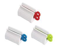Exprimidor de Pasta de Dientes Rodante,3 Piezas Dispensador de Pasta de Dientes Exprimidor de Tubos para baño(Rojo/Verde/Azul)