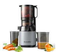 Exprimidor de Prensa en Frío, BioloMix Exprimidor de Masticación Lenta con 13CM Extra Large Feed Chute Fit Whole Frutas y Verduras con Triple Filtro, Fácil de Limpiar, BPA Free 250W DC Motor