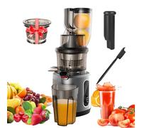 Exprimidor De Prensa En FríO Con Canal De AlimentacióN De 75 Mm, Potente Motor De 200 W, 40-65 Rpm, Extractor De Jugo De MasticacióN Lenta Con Alto Rendimiento De Jugo, Cepillo Incluido, Sin Bpa