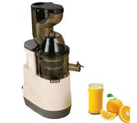 Exprimidor de prensa en frío, extractor de jugo de 500 W con 65 RPM, capacidad de 500 ml, canal de alimentación de 80 mm de ancho para frutas y verduras enteras, alto rendimiento de jugo, fácil de