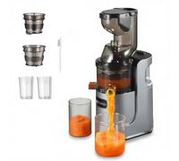 Exprimidor de prensa fría para frutas y verduras, canal de alimentación de 70 mm, incluye filtros de jugo y helado, fácil de limpiar, perfecto para jugos saludables y golosinas congeladas