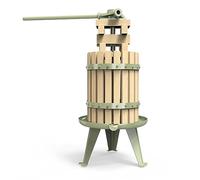 Exprimidor de vino de frutas 100% natural y saludable, exprimidor manual de zumo de cocina, cesta de madera maciza con bloques, exprimidor de sidra y vino (certificado LFGB, resistente) (6 L)