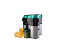 Cecotec Exprimidor Naranjas eléctrico EssentialVita Twice Black. 90 W, Doble Cabezal y Cortador, Filtro para Pulpa, Vaso 500ml, Piezas aptas para lavavajillas