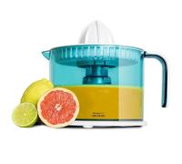 Cecotec Exprimidor Naranjas Eléctrico ZitrusEasy Basic. 40 W, Tambor de 1 litro BPA Free, Doble sentido de giro, Doble cono, Cubierta antipolvo, Color azul/blanco