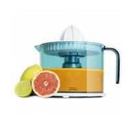 Cecotec Exprimidor Naranjas Eléctrico ZitrusEasy Basic. 40 W, Tambor de 1 litro BPA Free, Doble sentido de giro, Doble cono, Cubierta antipolvo, Color azul/blanco