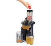 Exprimidor eléctrico de 800 ml, 250 W, exprimidor de frutas de doble puerto, exprimidor de manzanas, fácil de limpiar, 229 x 201 x 497 mm, Juice Press 58 RPM, máquina de licuadora, para familias