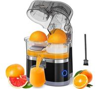Exprimidor eléctrico de cítricos automático con doble cono para naranja | Prensa para naranja, limón y pomelo sin BPA, fácil de usar y limpiar, ideal para preparar zumos frescos en casa