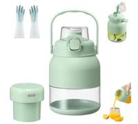 Exprimidor Eléctrico de Cítricos sin BPA, Licuadora Portátil con Pajita y Dos Tapas, Vaso Exprimidor Portátil para Batidos y Smoothies, Preparación de Alimentos y Licuados Congelados