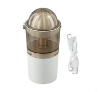 Exprimidor eléctrico eficiente de cítricos con carga USB, perfecto para exprimir naranjas y otras frutas cítricas con dos tamaños de cono (blanco)