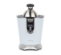 H.Koenig AGR86 - Exprimidor eléctrico de naranjas profesional de 160 W, palanca y azul pastel, sistema antigoteo, sin BPA, piezas aptas para lavavajillas