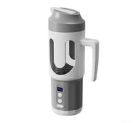 Exprimidor eléctrico portátil inalámbrico con separador de pulpa para batidos y verduras, color blanco, rosa, verde (gris de doble hoja)
