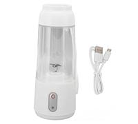 Exprimidor eléctrico portátil Xolsurg de 300 ml y 1200 mAh con carga USB, funcionamiento con un solo, ideal para oficina. (Blanco)