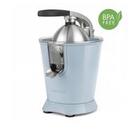 SWEISS - Exprimidor eléctrico profesional ZEST6, boquilla antigoteo, apto para lavavajillas, aparato silencioso, brazo articulado potente 160 W, color azul