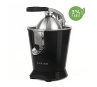 SWEISS - Exprimidor eléctrico profesional ZEST9, boquilla antigoteo, apto para lavavajillas, aparato silencioso, brazo articulado potente 160 W, color negro