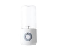 Exprimidor electrónico de 300 W para el hogar, licuadora de verduras, taza de viaje, carga USB, 500 ml, para ensalada, jugo, utensilio de cocina, color blanco