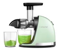 Exprimidor Lento AMZCHEF - Exprimidor Silencioso con Función Reversa para Frutas y Verduras | Incluye Jarra y Cepillo de Limpieza (150 W, Verde)