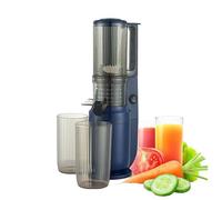 Exprimidor Lento Compacto 200W, Prensa en Frío con Tubo de 80 mm - Exprimidor de Verduras y Frutas para Alto Rendimiento, Sin BPA y Fácil de Limpiar - Licuadora para Frutas Enteras